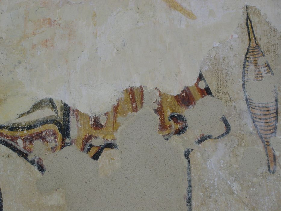 peinture monumentale de la nef, détail du mur sud-est
