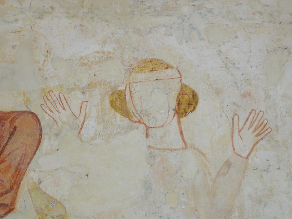 peinture monumentale de la nef, détail du mur sud-est