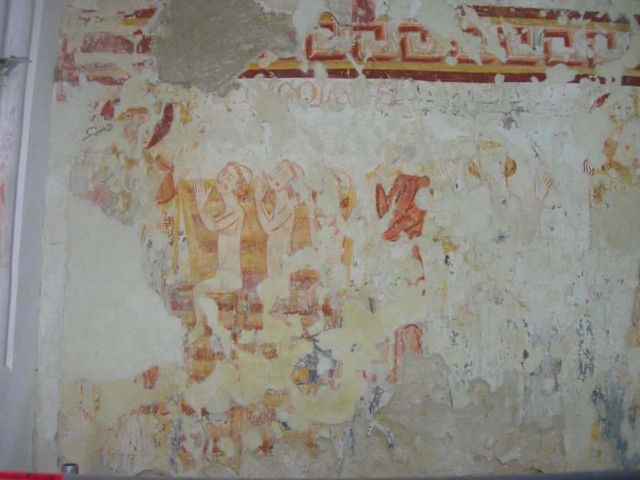 peinture monumentale de la nef, mur sud-est, vue partielle