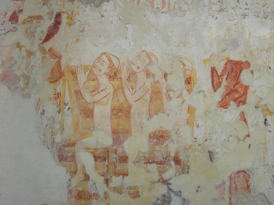 peinture monumentale de la nef, mur sud-est, vue partielle