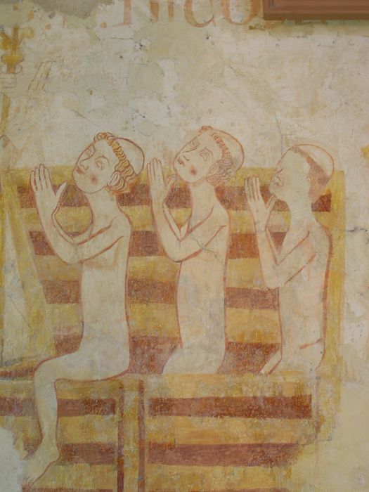 peinture monumentale de la nef, détail du mur sud-est