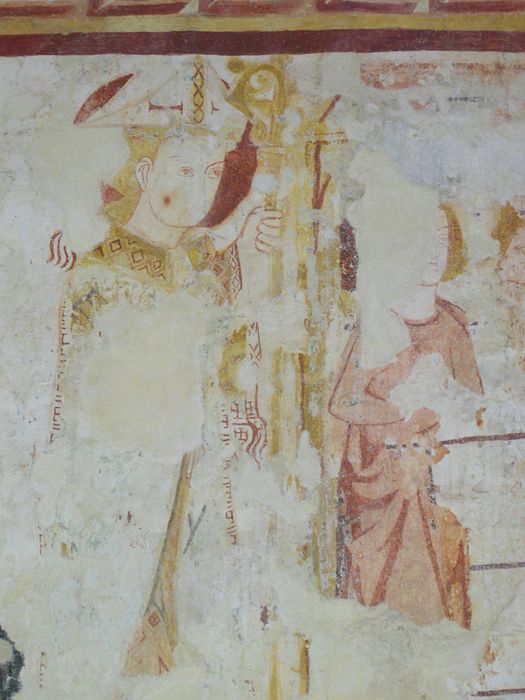 peinture monumentale de la nef, mur sud-est, vue partielle