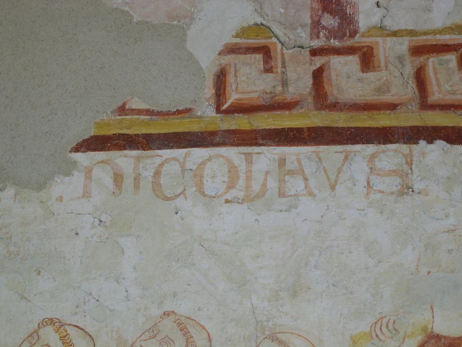 peinture monumentale de la nef, détail du mur sud-est