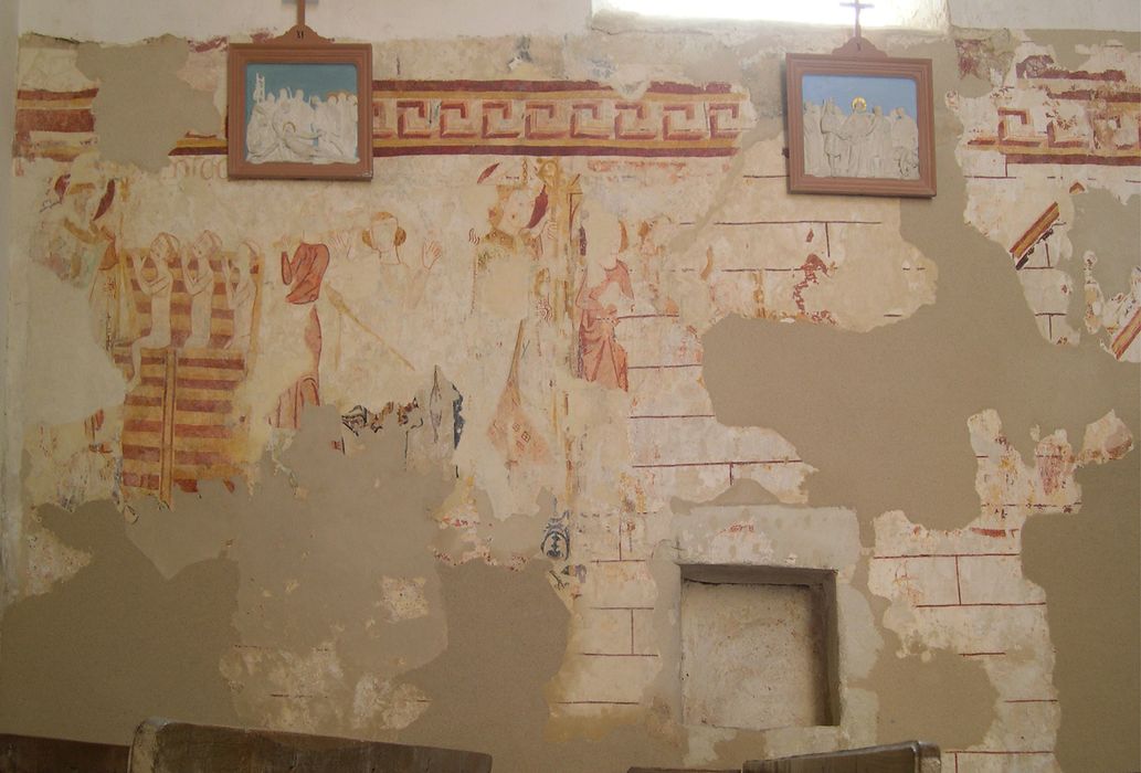 peinture monumentale de la nef, mur sud-est, vue partielle