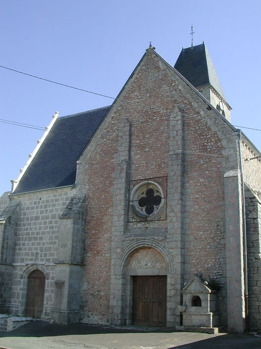 Eglise Saint-Sébastien : Façade occidentale, vue générale