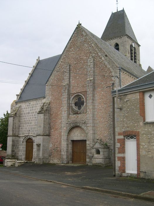 Eglise Saint-Sébastien : Façade occidentale, vue générale