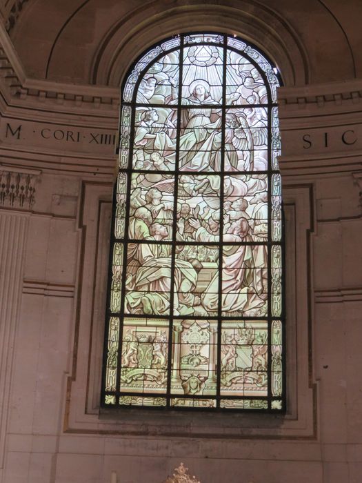 chapelle du château : verrière, Assomption de la Vierge (l’)