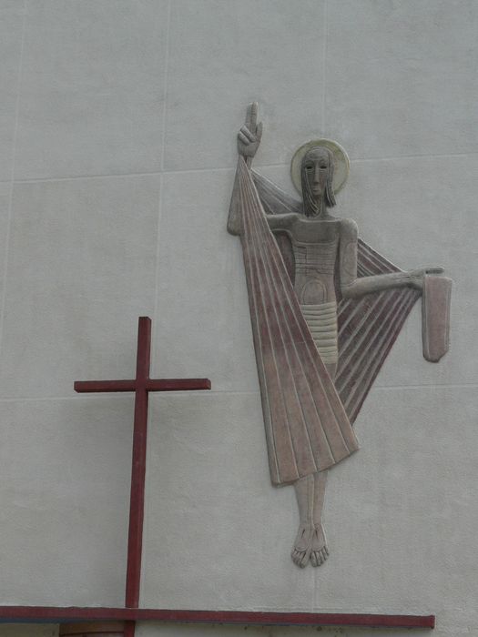 Eglise Saint-Lazare : Façade occidentale, détail