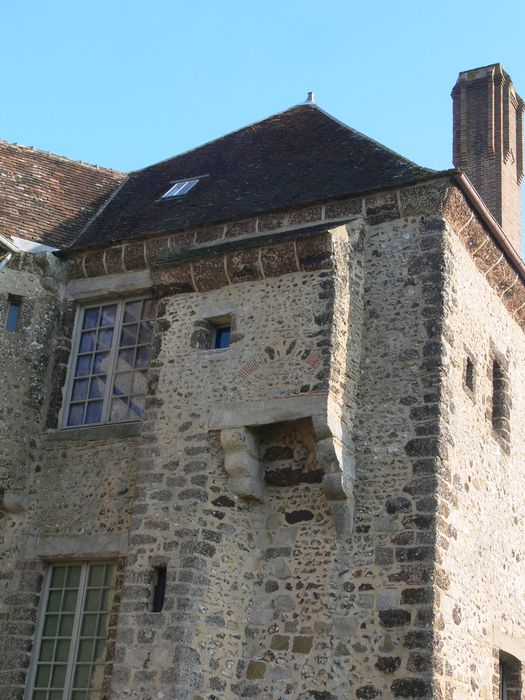 Château de la Gadelière : Pavillon ouest, façades nord, détail