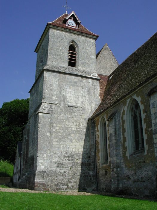 Eglise Saint-Georges : Clocher, façade ouest, vue générale