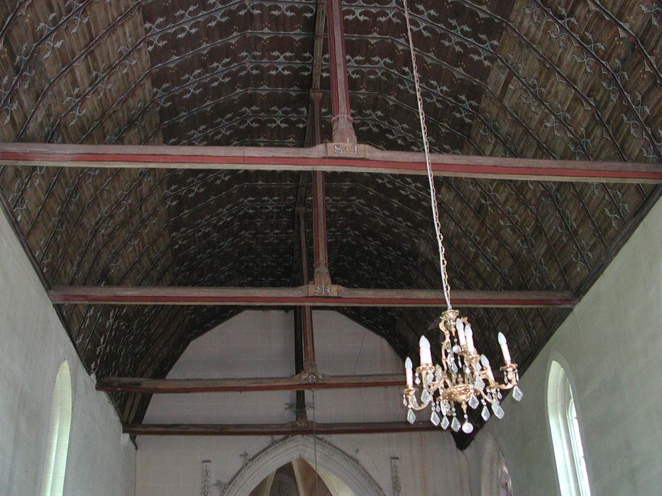 Eglise Saint-Georges : Plafond lambrissé, vue partielle