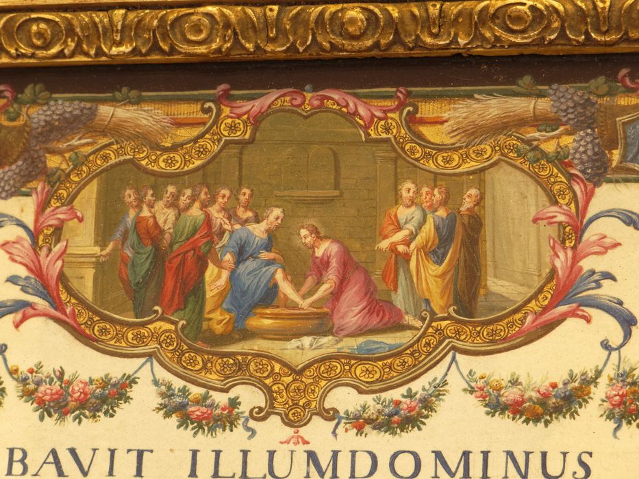 Canons d'autel : détail du décor du canon du Lavabo