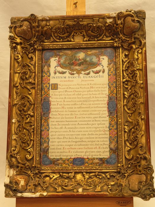 Canons d'autel : vue générale du canon du dernier Evangile