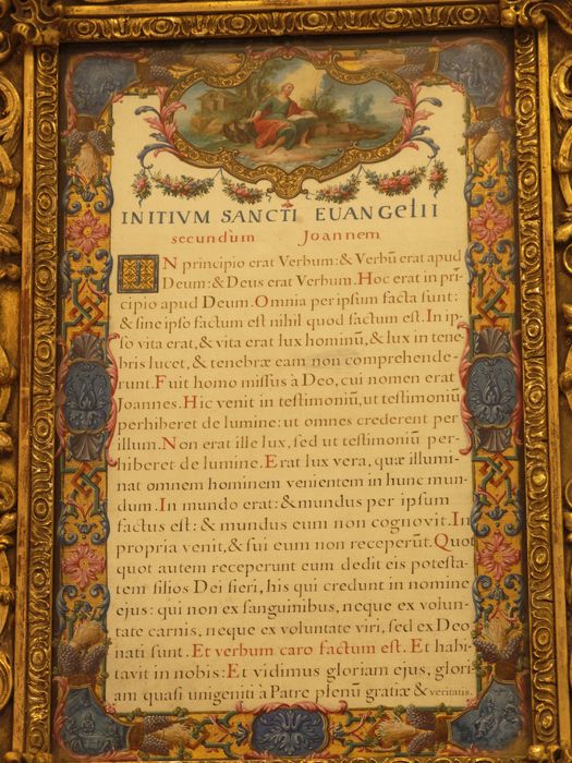 Canons d'autel : vue rapprochée du canon du dernier Evangile