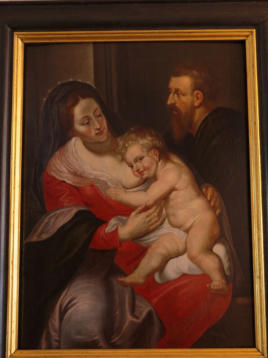 Tableau : vue rapprochée sur la sainte Famille