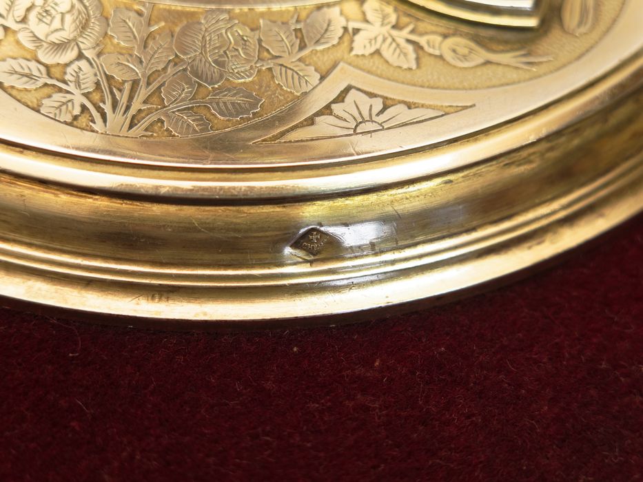 Calice : détail du poinçon de maître sur le pied