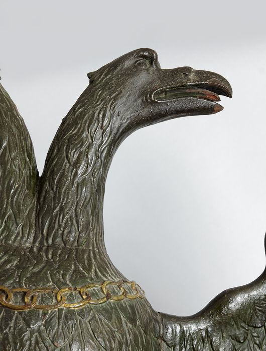 Aigle-lutrin : vue de détail (un des aigles) - © conservation régionale des Monuments historiques Bourgogne-Franche-Comté ; © archevêché de Besançon