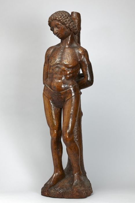 Statue (Saint Sébastien) : vue générale - © conservation régionale des Monuments historiques Bourgogne-Franche-Comté ; © archevêché de Besançon