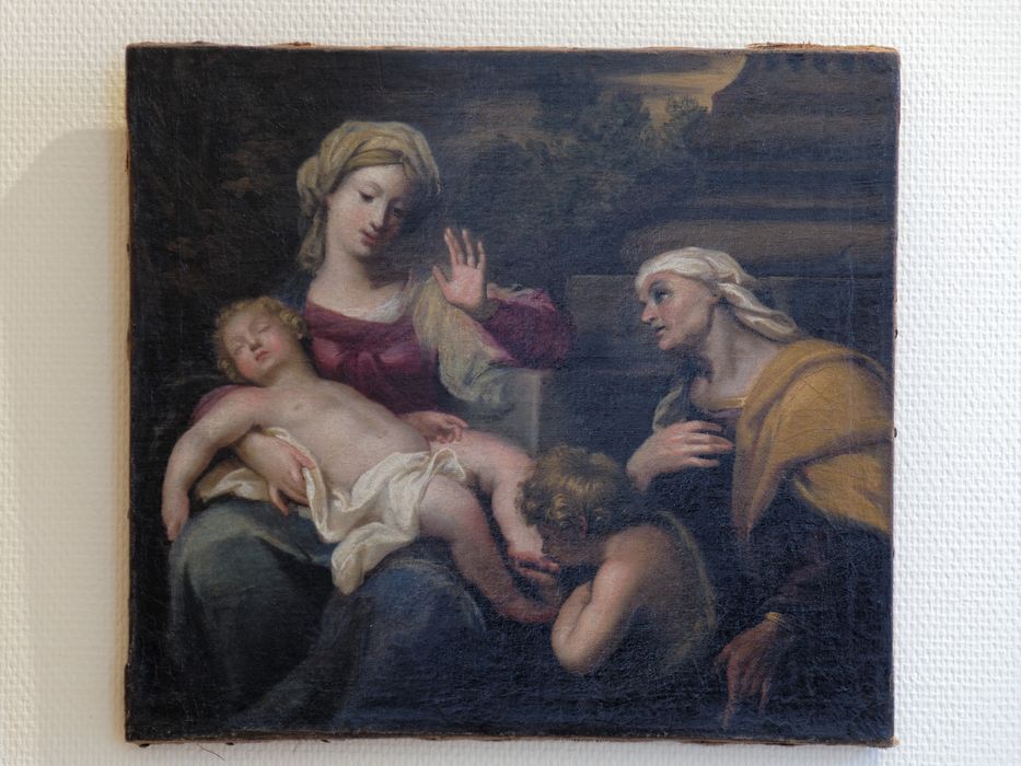 Tableau (Vierge à l'Enfant, saint Jean-Baptiste et sainte Anne) : vue générale - © conservation régionale des Monuments historiques Bourgogne-Franche-Comté