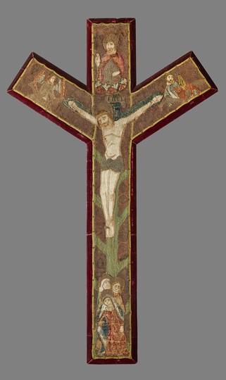 orfrois de chasuble ou chape montés sur bois (inv. 253) - © Ministère de la Culture (France), Direction Régionale des Affaires Culturelles de Bourgogne-Franche-Comté – Tous droits réservés