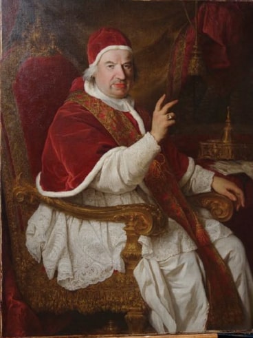 tableau : portrait du pape Benoît XIV (inv. 95)