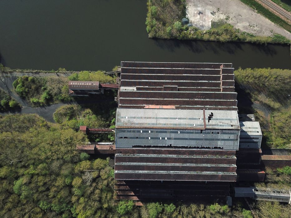 vue aérienne des toitures du lavoir 