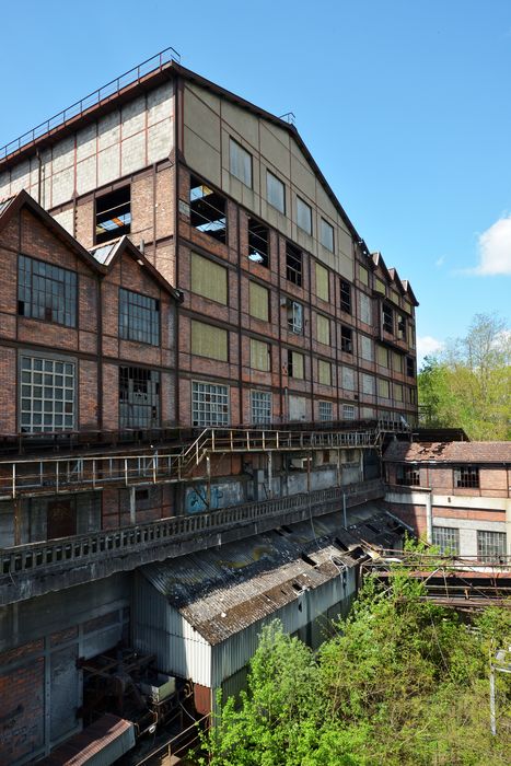 différents niveaux de la façade est du lavoir 