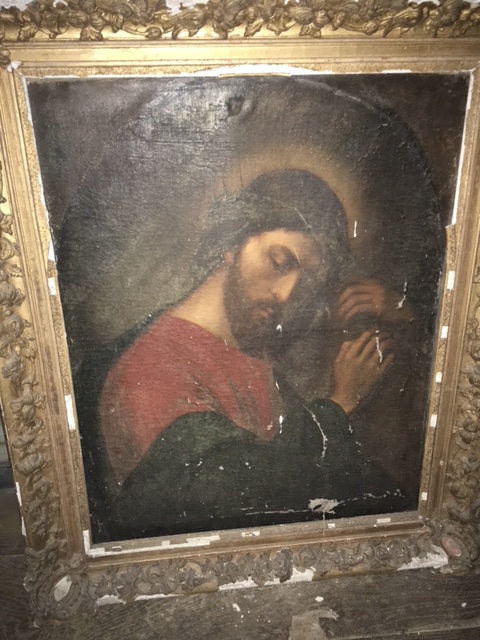 tableau et son cadre : Christ