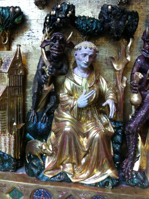 retable  : la Crucifixion, détail d'un personnage