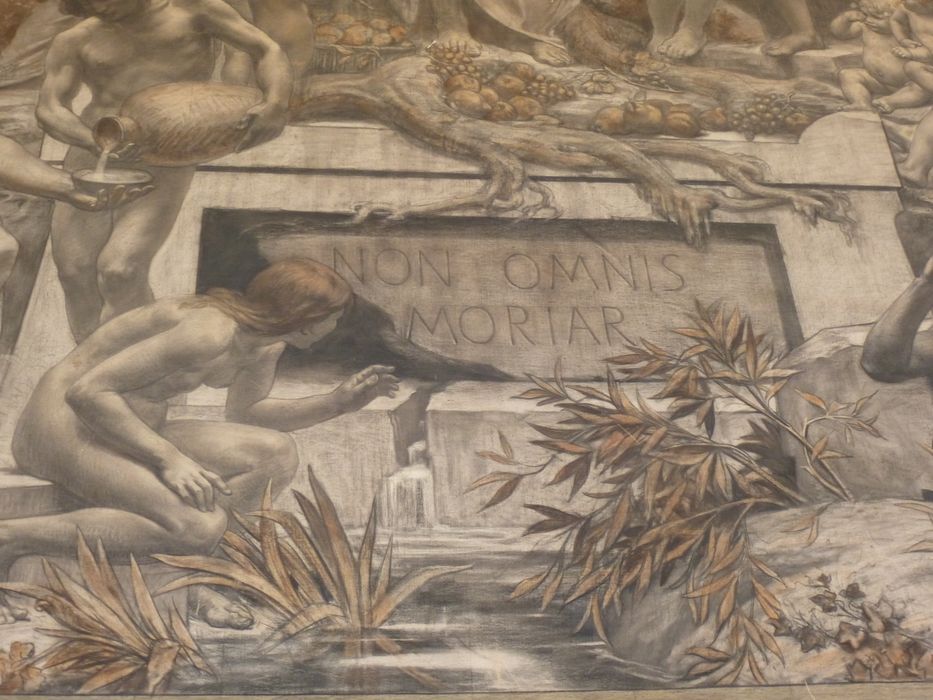 tableau, cadre  : Non omnis moriar, détail