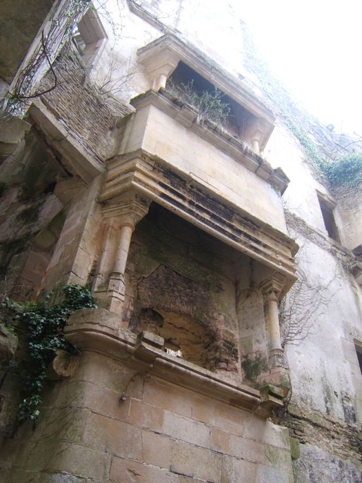 Château de Rochefort (vestiges) : Cheminée monumentale, vue générale