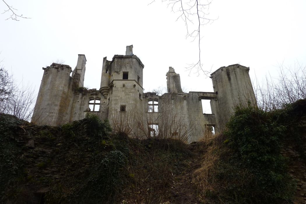 Château de Rochefort (vestiges) : Vue générale des ruines depuis le nord