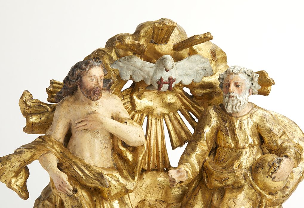 Groupe sculpté (statue-reliquaire) : Trinité 