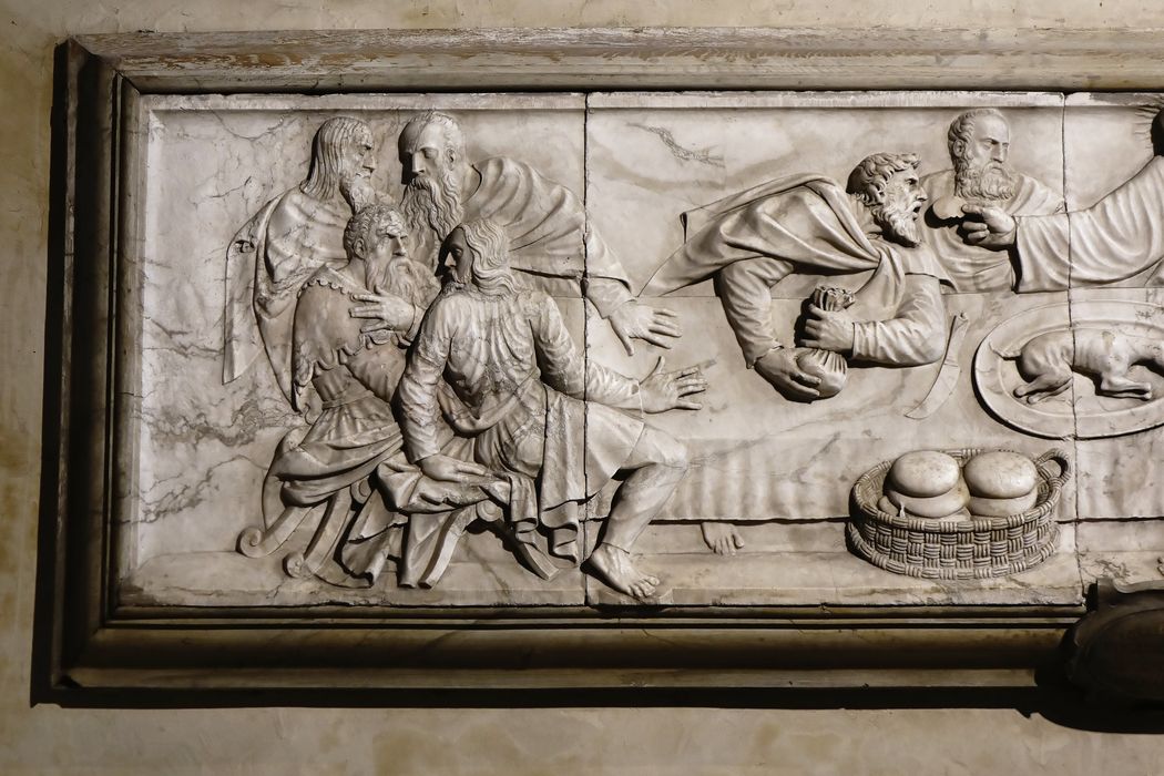 Bas-relief : La Cène - Vue partielle