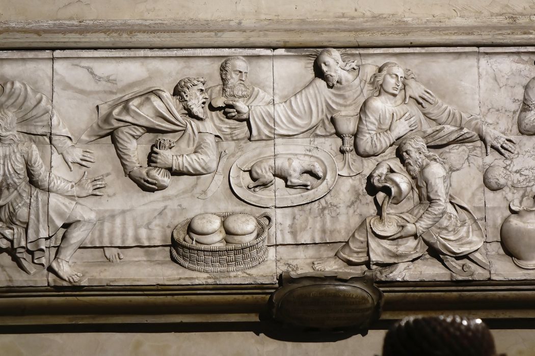 Bas-relief : La Cène - Vue partielle