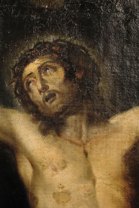 Tableau : Mr de Gramont devant le Christ de Trevisani - Vue de détail : Christ en buste