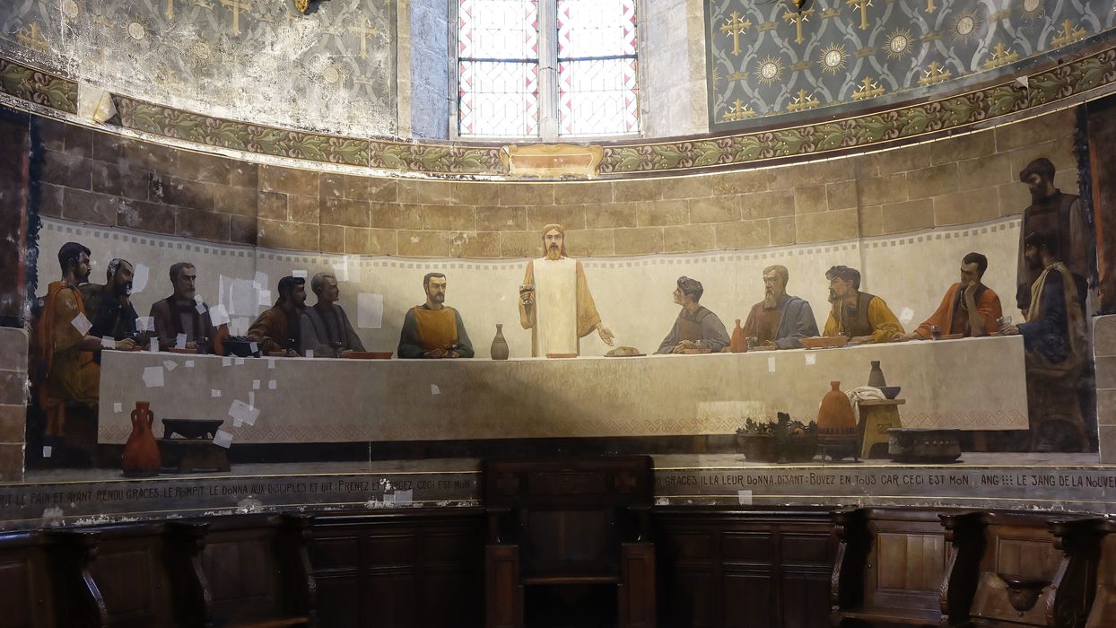 Peinture monumentale : la Cène et scènes bibliques - Vue générale : Cène