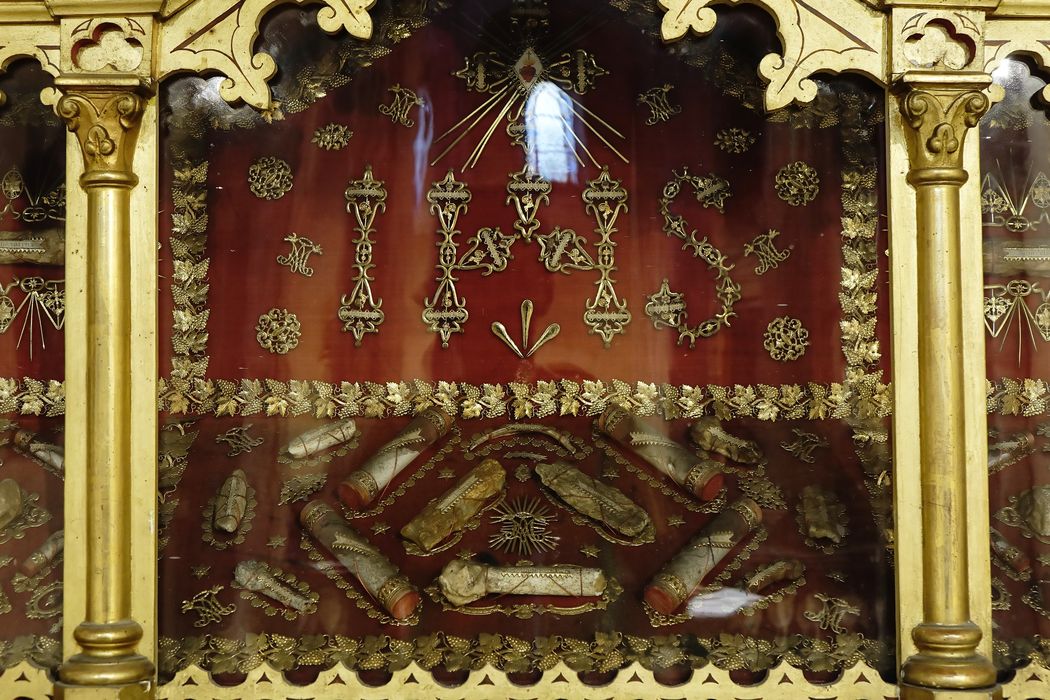 Reliquaire-châsse - Vue de détail : intérieur