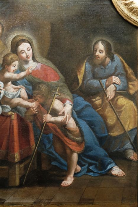 Tableau : La Sainte Famille - Vue partielle - © conservation régionale des Monuments historiques Bourgogne-Franche-Comté
