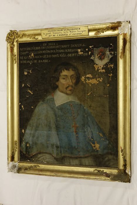 Tableau : Portrait de Mgr Grammont - Vue générale - © conservation régionale des Monuments historiques Bourgogne-Franche-Comté