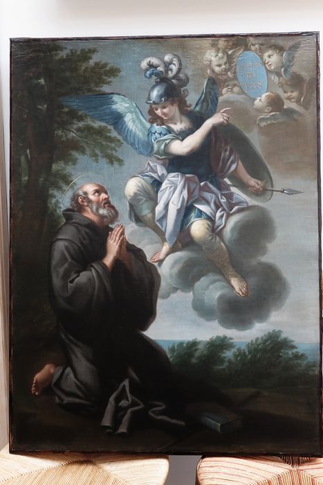 Tableau : Vision de saint François de Paule - Vue générale : Vision de st François de Paule - © conservation régionale des Monuments historiques Bourgogne-Franche-Comté