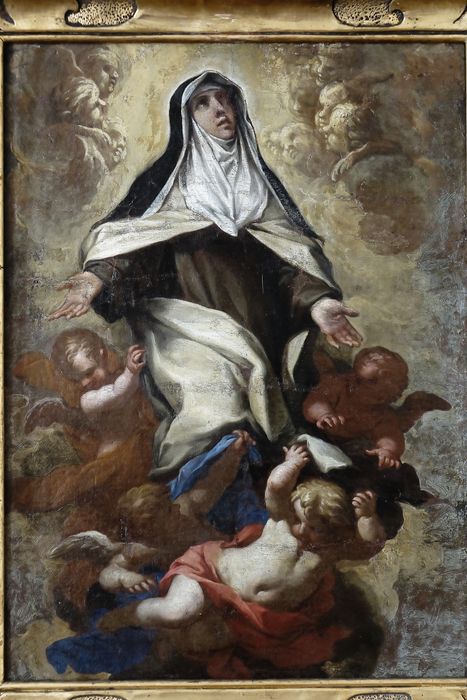 Tableau : Mariage mystique de sainte Catherine de Sienne - Vue partielle