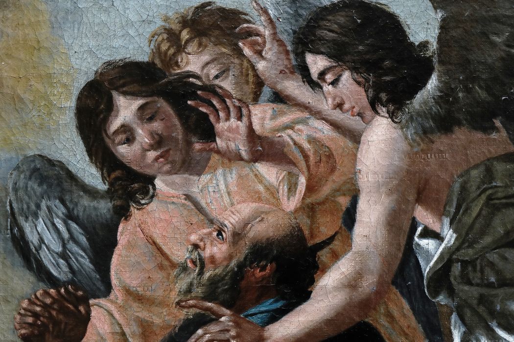 Tableau : Abraham et les trois anges - Vue de détail
