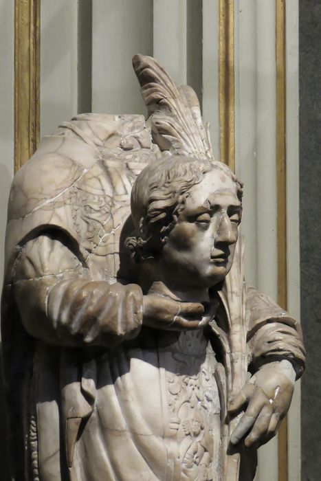 Statue : Saint Ferréol - Vue partielle : haut du corps