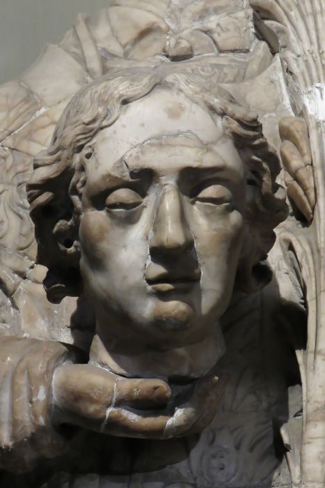 Statue : Saint Ferréol - Vue de détail : tête