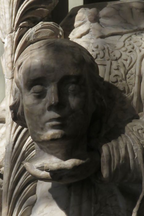 Statue : Saint Ferjeux - Vue de détail : tête