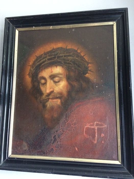 tableau : Tête de Christ - © Ministère de la Culture (France), Direction régionale des affaires culturelles de Bourgogne-Franche-Comté, tous droits réservés