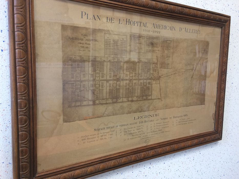 plan du camp américain, encadré (offert au maire) - © Ministère de la Culture (France), Direction régionale des affaires culturelles de Bourgogne-Franche-Comté, tous droits réservés