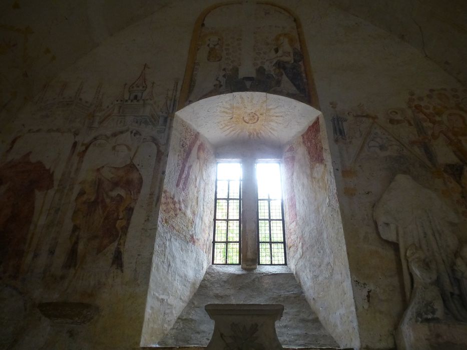 peintures monumentales de la chapelle, détail mur Est