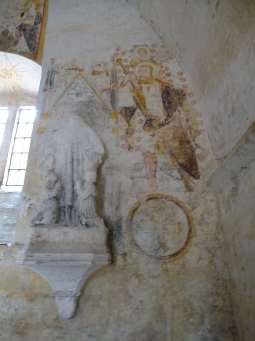 peintures monumentales de la chapelle, détail mur Est